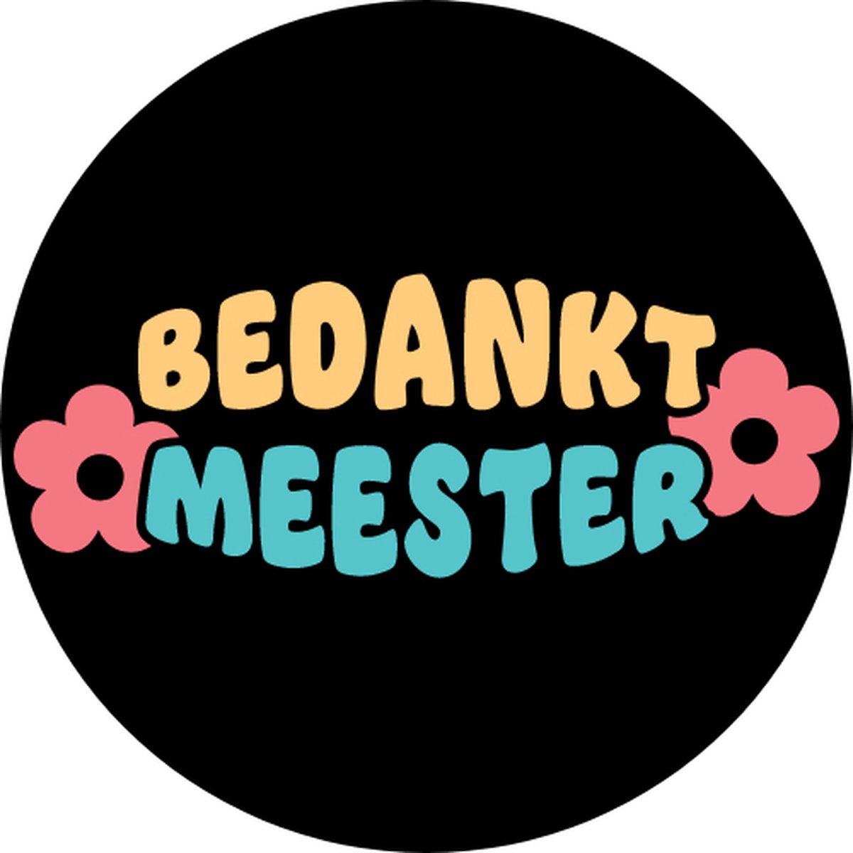 BEDANKT MEESTER STICKER | SLUITZEGEL | SCHOOLJAAR | 10 STUKS | ZWART | 4 CM | KLEINE FRUM